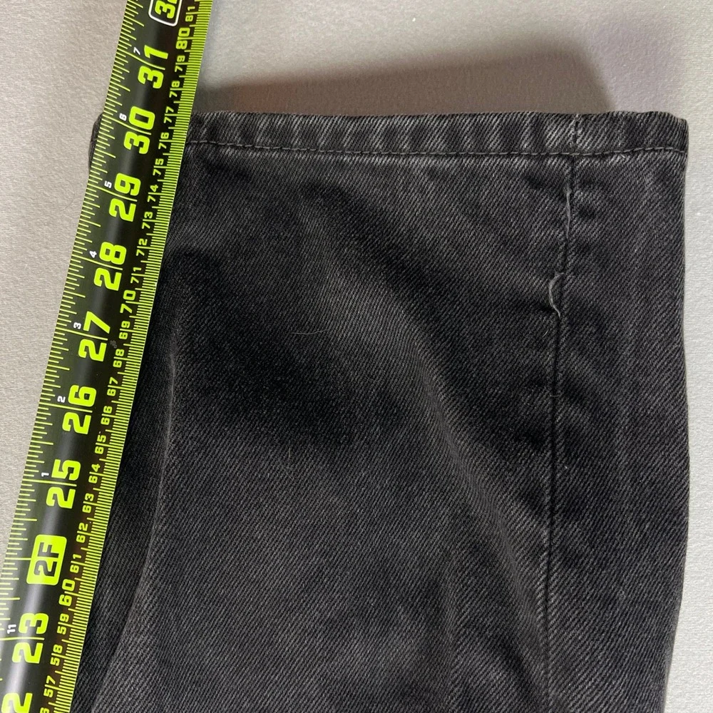 Levi's 505 Jeans Mens 34x32 Black Denim Cotton Regular Fit Mid Rise Straight Leg